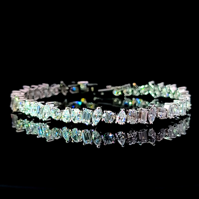TENNIS BRACELET 14KW EF VS1 HPHT DIA 11.58CTS