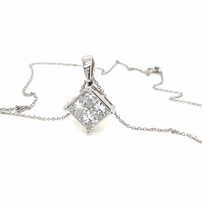 SOLITAIRE PENDANTS 14KW EF VS HPHT DIA 1.7CTS
