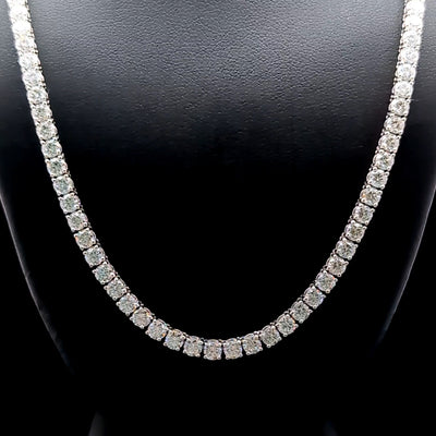 TENNIS NECKLACE 14KW FG VS2 CVD DIA 15.40CTS