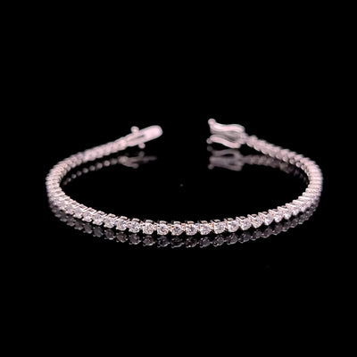 TENNIS BRACELET 14KW FG VS2 CVD DIA 3.49CTS