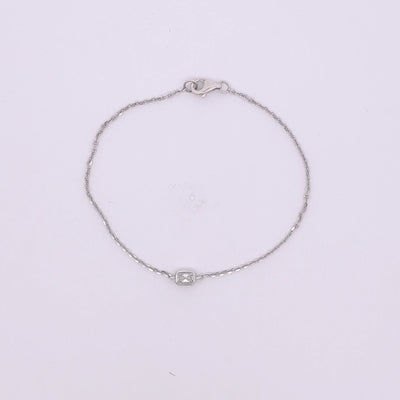 SOLITAIRE BRACELET 14KW EF VS1 HPHT DIA 0.25CTS