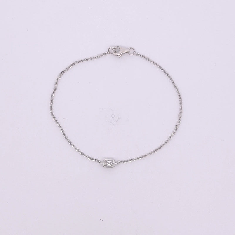 SOLITAIRE BRACELET 14KW EF VS1 HPHT DIA 0.25CTS