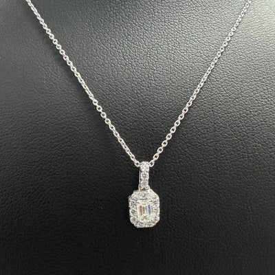 HALO PENDANTS 14KW EF SI1 HPHT DIA .33CTS
