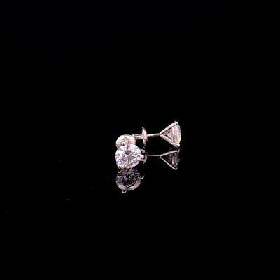 MARTINI STUD EARRINGS 14KW EF VS2 HPHT DIA 2.12CTS