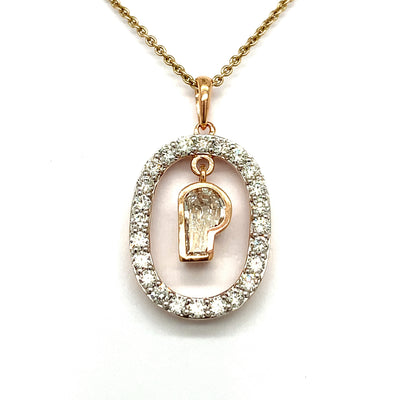 ALPHABET PENDANT 14KR EF VS2 HPHT DIA 1.14CTS