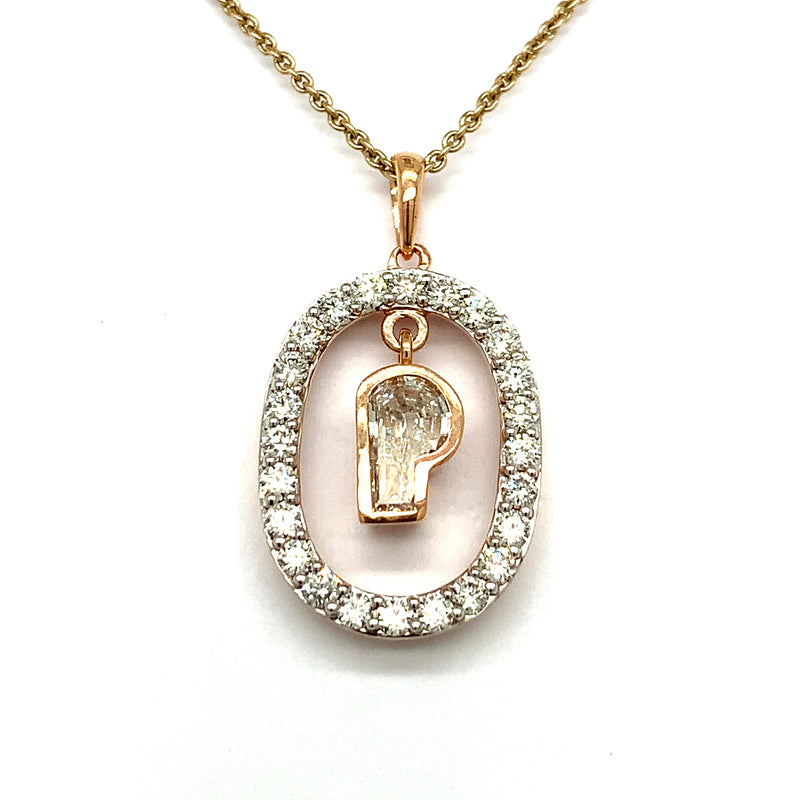 ALPHABET PENDANT 14KR EF VS2 HPHT DIA 1.14CTS