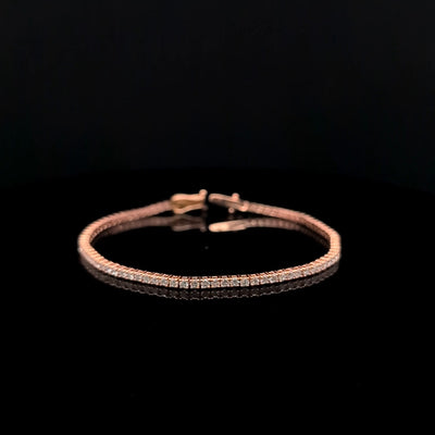 TENNIS BRACELET 14KR EF VS2 HPHT DIA 2.51CTS