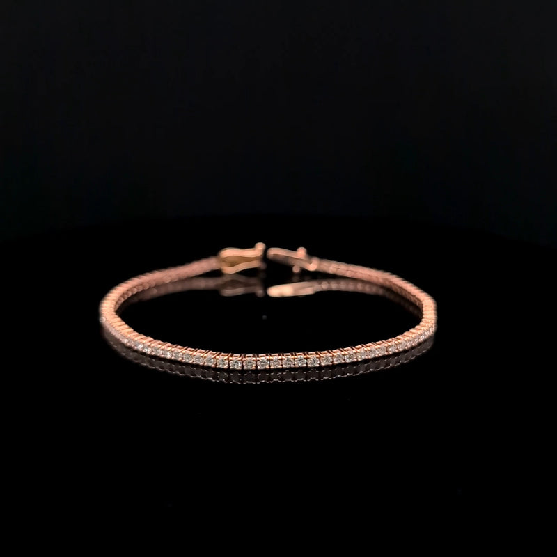 TENNIS BRACELET 14KR EF VS2 HPHT DIA 2.51CTS