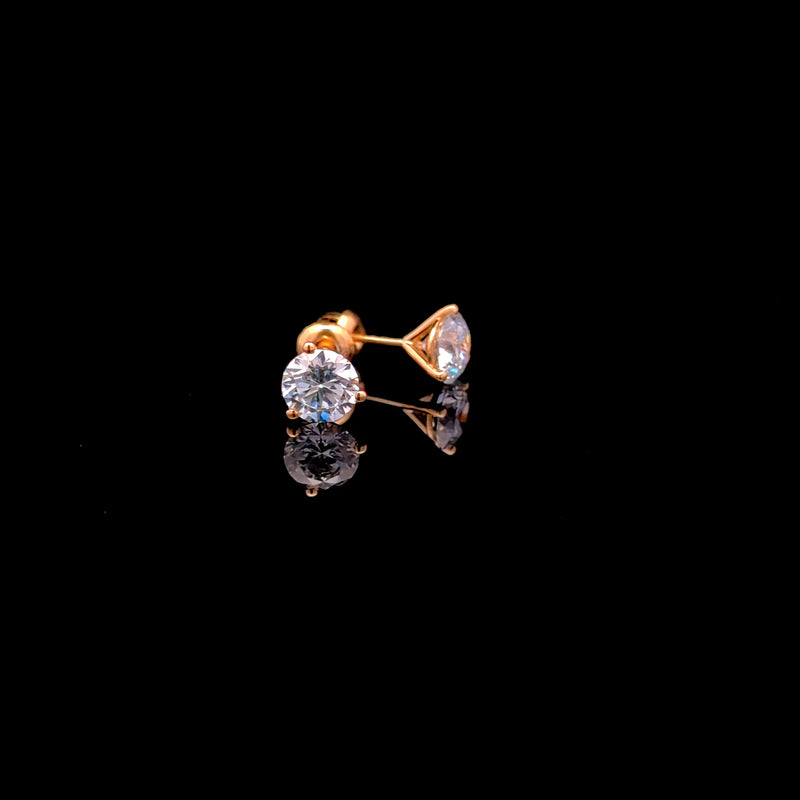 MARTINI STUD EARRING 14KY DE VS2 HPHT DIA 2.24CTS