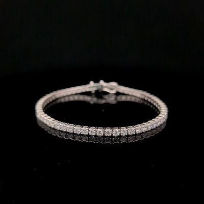 TENNIS BRACELET 14KW FG VS2 CVD DIA 5.11CTS