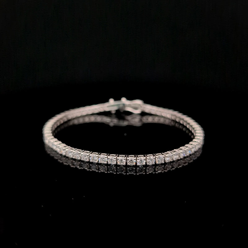 TENNIS BRACELET 14KW FG VS2 CVD DIA 5.11CTS