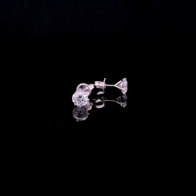 MARTINI STUD EARRINGS 14KW EF VS2 DIA 2.03CTS