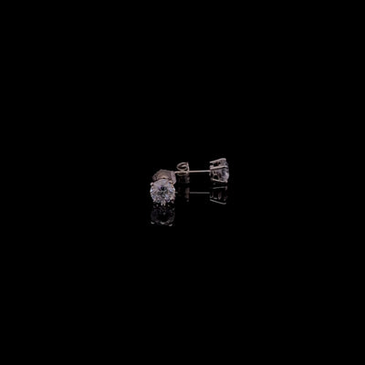 BASKET STUD EARRINGS 14KW DE VS2 HPHT DIA 1.12CTS