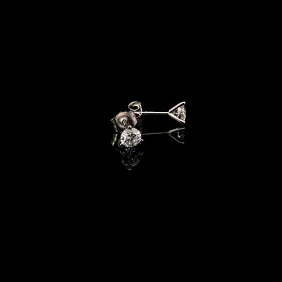 MARTINI STUD EARRINGS 14KW FG VS2 CVD DIA 0.51CTS