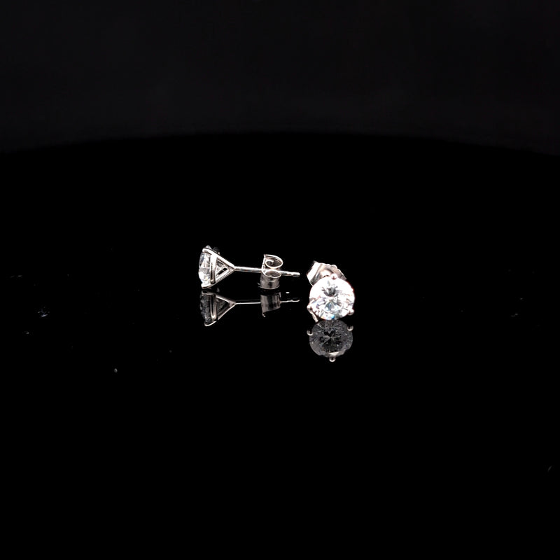 MARTINI STUD EARRINGS 14KW DE VS2 HPHT DIA 1.5CTS