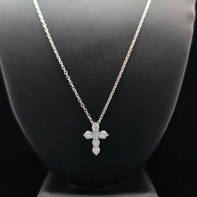 CROSS PENDANT 14KW EF VS2 HPHT DIA 0.68CTS