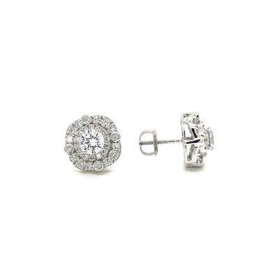 FANCY EARRING 10KW EF VS2 HPHT DIA 2.19CTS