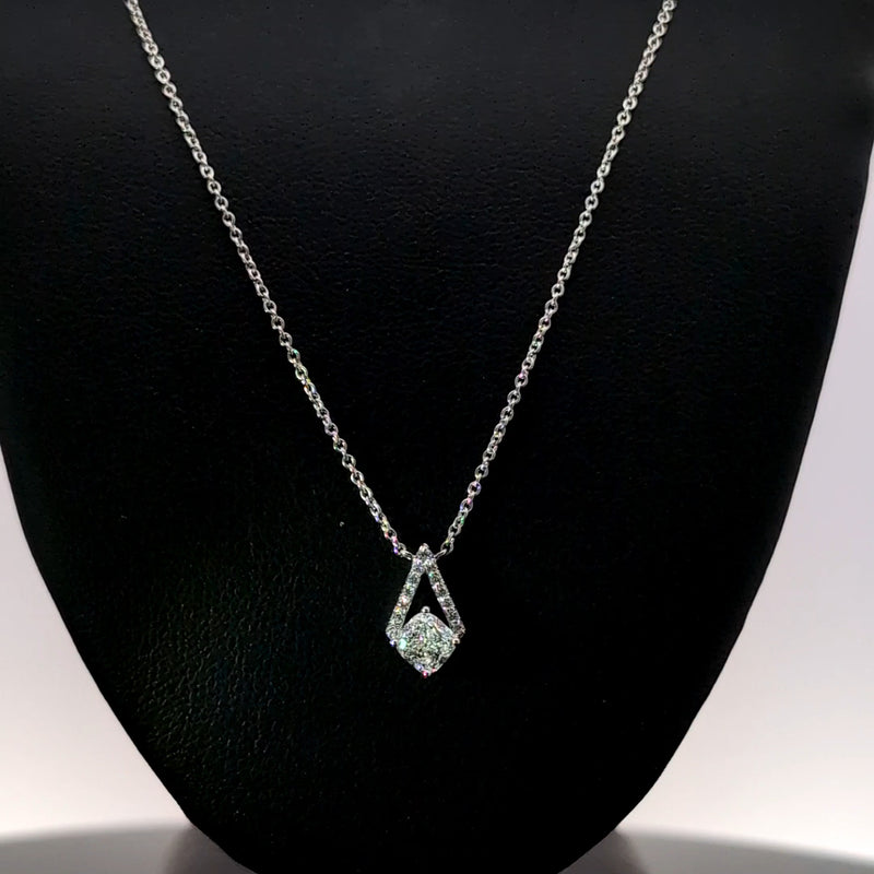 FANCY PENDANT 14KW EF VS1 HPHT DIA 0.81CTS