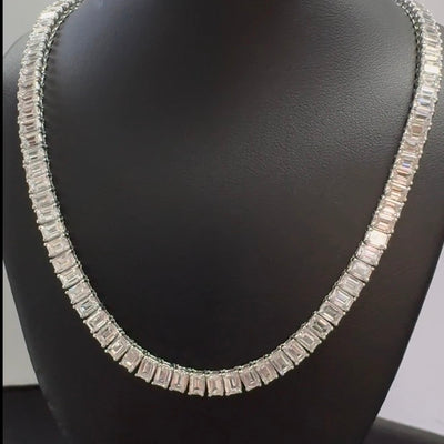 TENNIS NECKLACE 14KW EF VS1 HPHT DIA 29.97CTS