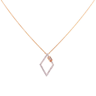 FANCY PENDANT 14KR F VS HPHT DIA 0.32CTS