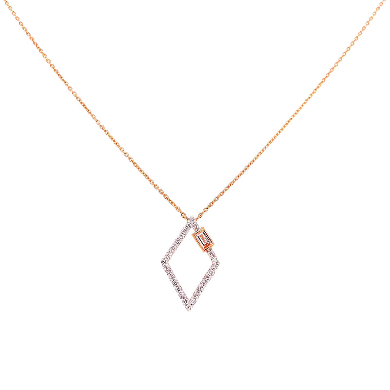 FANCY PENDANT 14KR F VS HPHT DIA 0.32CTS