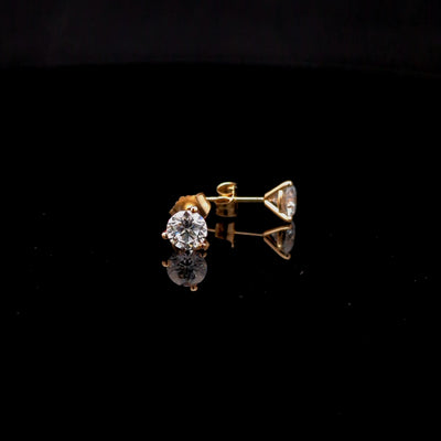 MARTINI STUD EARRINGS 14KY DE VS2 HPHT DIA 1.15CTS