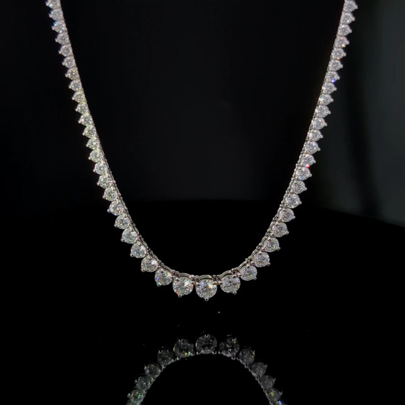 (0.53CT) RIVIERA NECKLACE 14KW EF VS2 HPHT DIA 9.68CTS