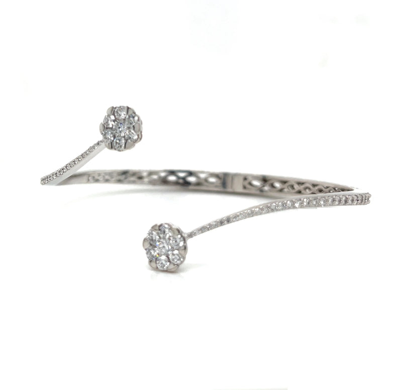 BANGLE BRACELET 14KW EF VS2 HPHT DIA 1.30 CTS