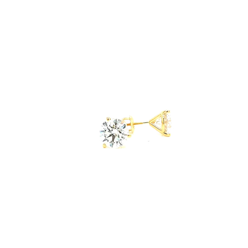 MARTINI STUD EARRINGS 14KY FG VS2 CVD DIA 3.02CTS
