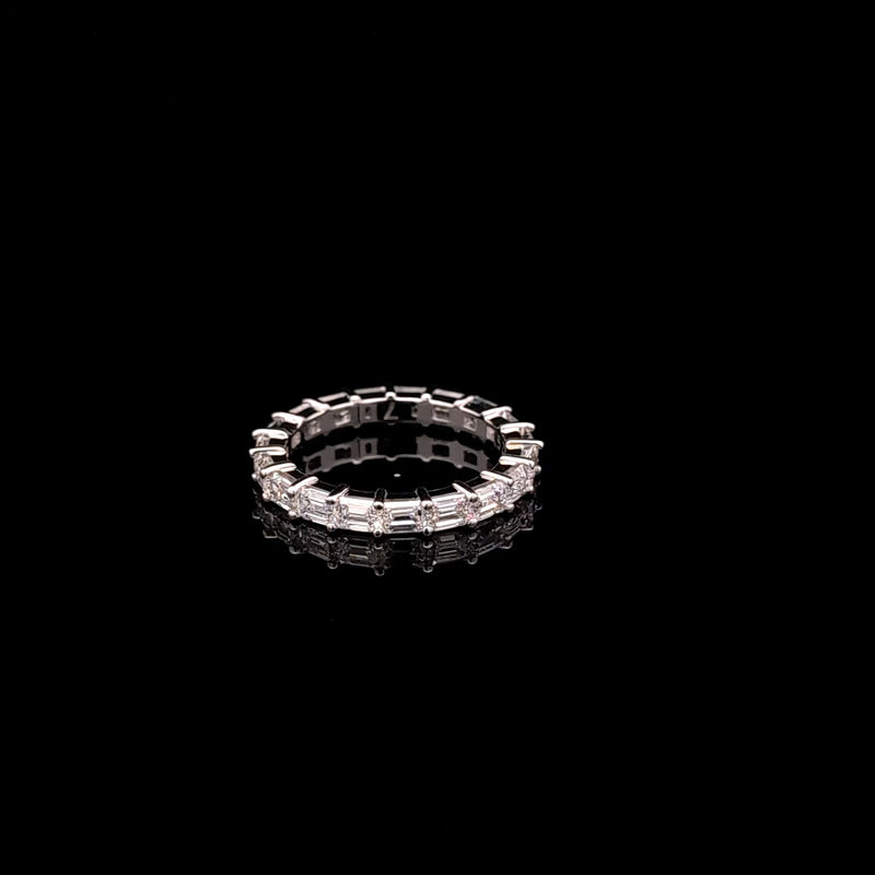 E-W  EMERALD ETERNITY RING 14KW EF VS1 HPHT DIA 2.80 CTS
