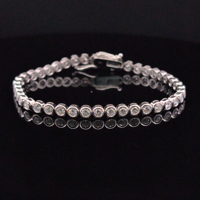 TENNIS BRACELET 14KW FG VS2 CVD DIA 4.13CTS