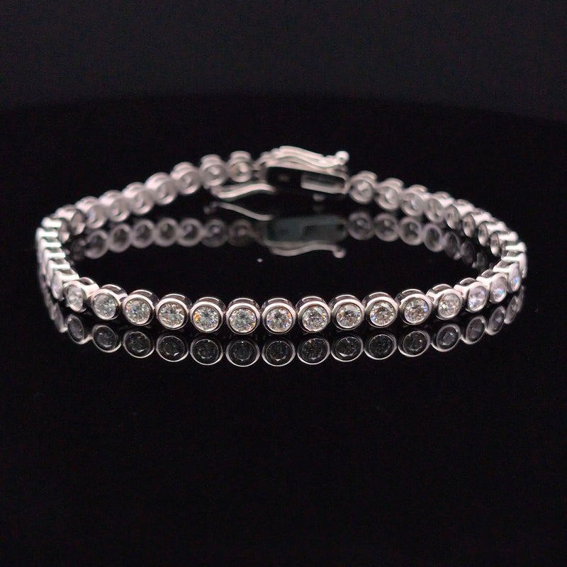 TENNIS BRACELET 14KW FG VS2 CVD DIA 4.13CTS