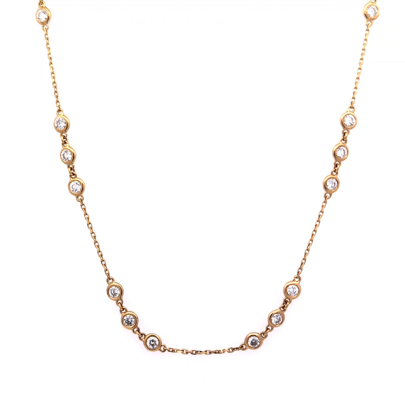 DIAMOND BY THE YARD NECKLACE 14KY FG VS2 CVD DIA 2.45CTS