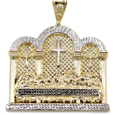 Gold Last Supper Pendant - Yellow Gold | Customizable Size | 10K