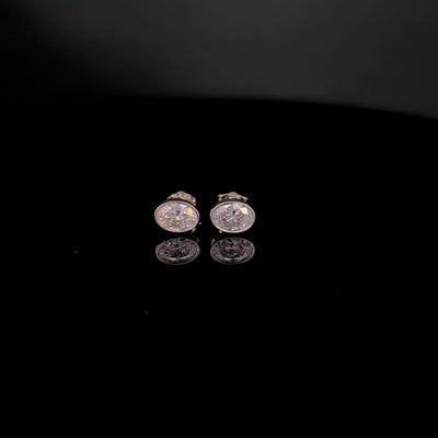 STUD EARRING 14KW EF VS1 HPHT DIA 1.42CTS