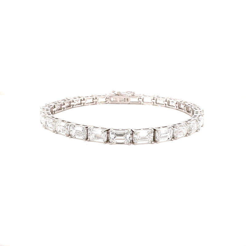 E-W TENNIS BRACELET 14KW EF VS1 HPHT DIA 17.93CTS
