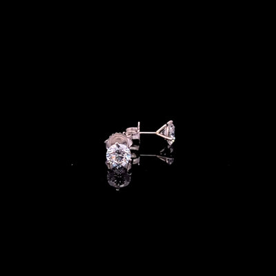 MARTINI STUD EARRINGS 14KW EF VS2 HPHT DIA 2.03CTS