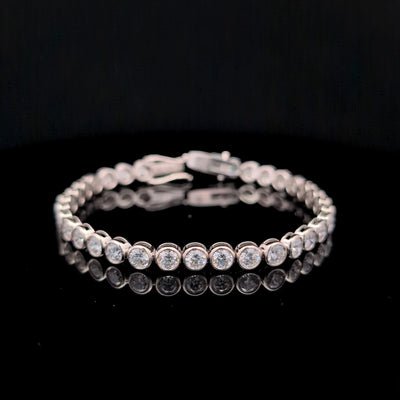 BEZEL TENNIS BRACELET 14KW FG VS2 CVD DIA 8.31CTS