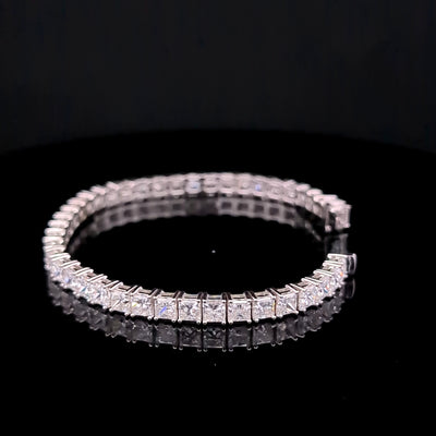 PRINCESS TENNIS BRACELET 14KW FG VS1 CVD DIA 17.37CTS