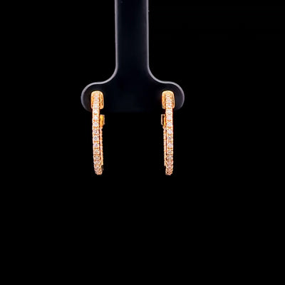 IN&OUT HOOPS EARRINGS 14KY EF VS2 HPHT DIA 0.44CTS