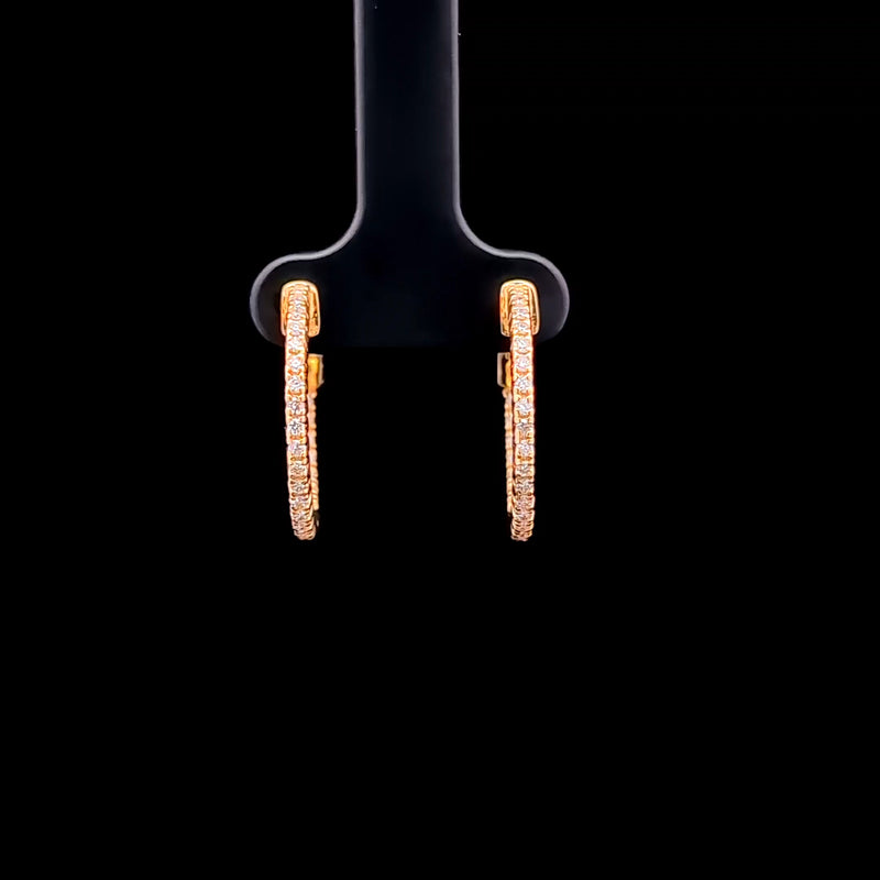 IN&OUT HOOPS EARRINGS 14KY EF VS2 HPHT DIA 0.44CTS