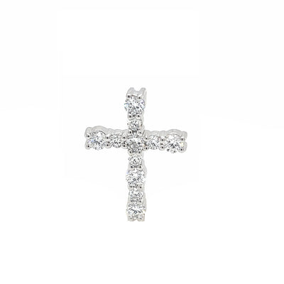 CROSS PENDANT 14KW EF VS2 HPHT DIA 1.07CTS