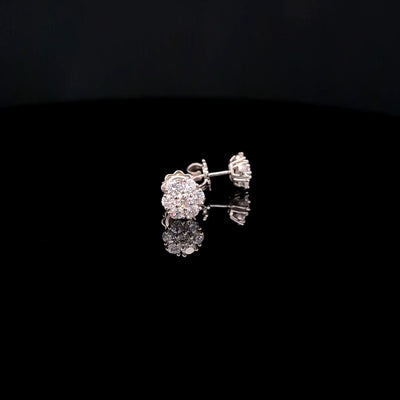 CLUSTER EARRING 14KW FG VS2 CVD DIA 1.14CTS