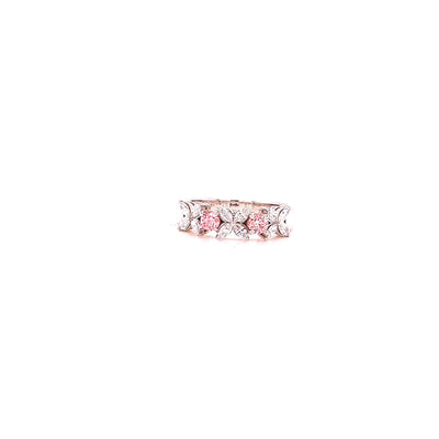 FANCY RINGS 14KW PINK/GH VS2 CVD DIA 0.53CTS