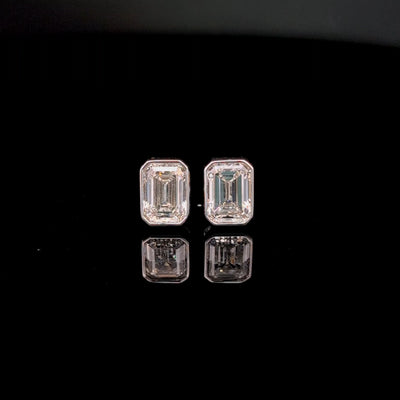 STUD EARRING 14KW FG VS1 CVD DIA 3CTS