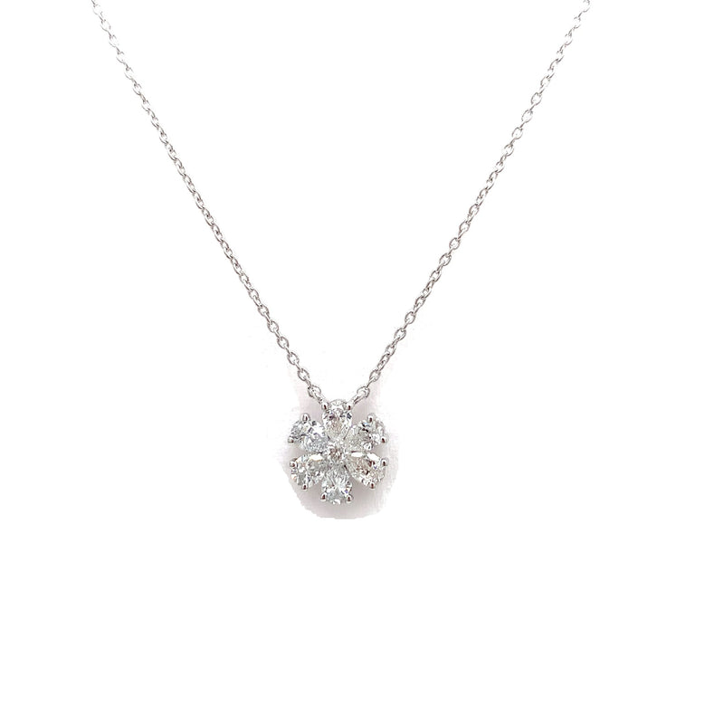 FLOWER PENDANT 14KW EF SI1 HPHT DIA 0.48CTS
