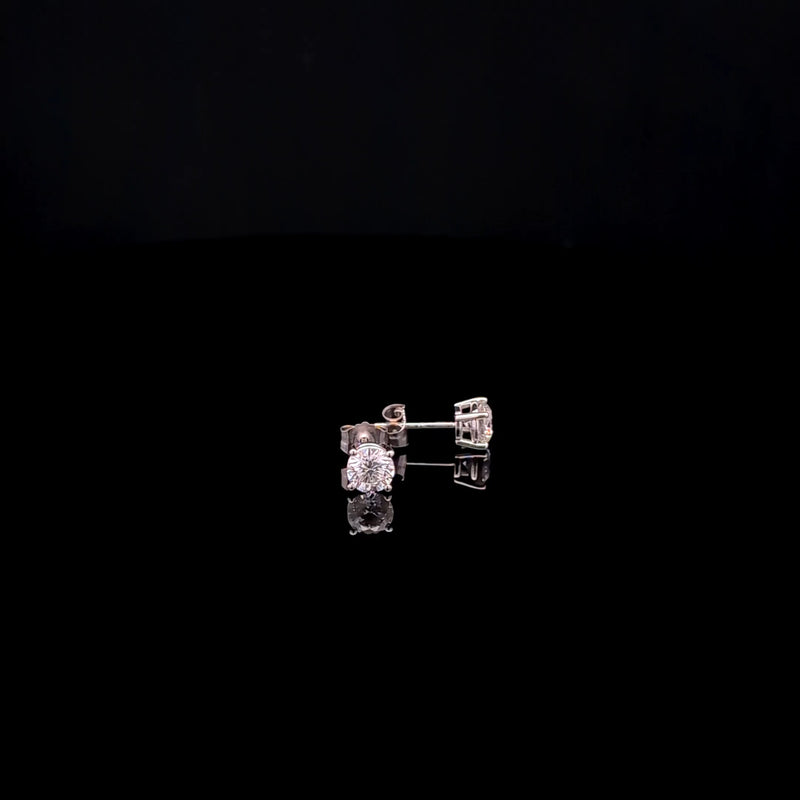 BASKET STUD EARRING 14KW FG VS2 CVD DIA 0.99CTS