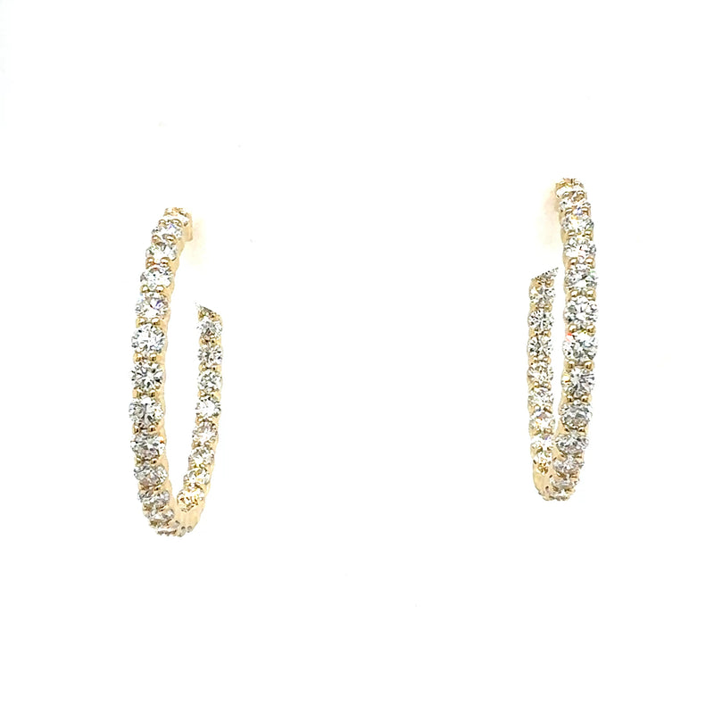 IN OUT HOOPS EARRINGS 14KY FG VS2 CVD DIA 4.89CTS