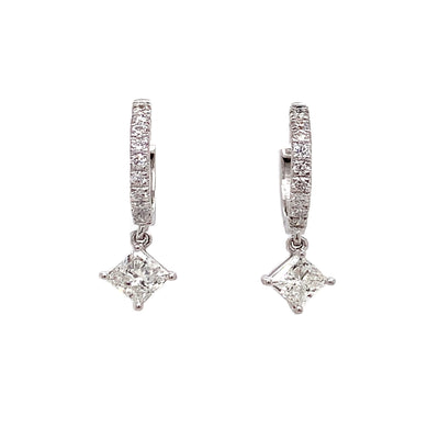 HOOPS EARRINGS 14KW G VS HPHT DIA 0.81CTS