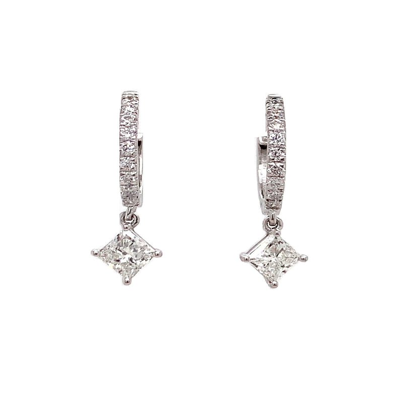 HOOPS EARRINGS 14KW G VS HPHT DIA 0.81CTS